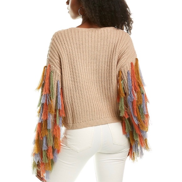 SALE HP/BOHO EMBELLISHED FRINGE STUNNER SWEATER - Picture 2 of 3